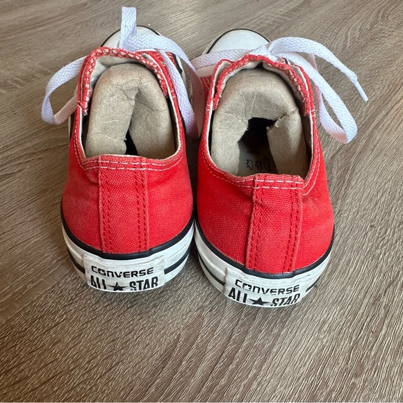 Converse Shoes Chuck Taylor All Star Low Top Canvas Sneakers Red Wo 8.5 Men 6.5 - Picture 6 of 10